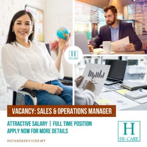 Sales and Operations Manager Job in Malta