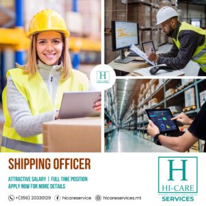 Shipping Officer Job in Malta