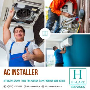 AC Installer Job in Malta