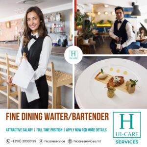 Fine Dining Waiter/Bartender